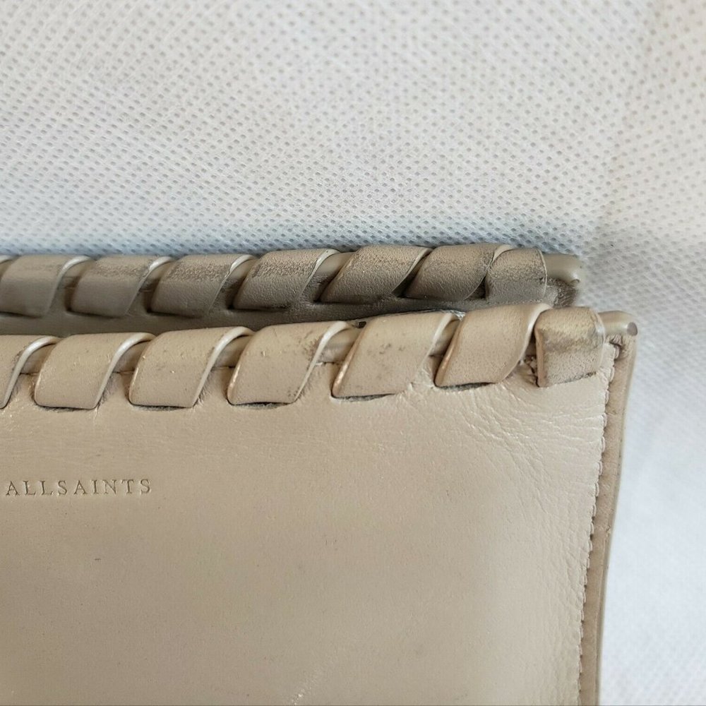 All Saints Kita Zip Around Wallet Braided Leather - Picture 3 of 8